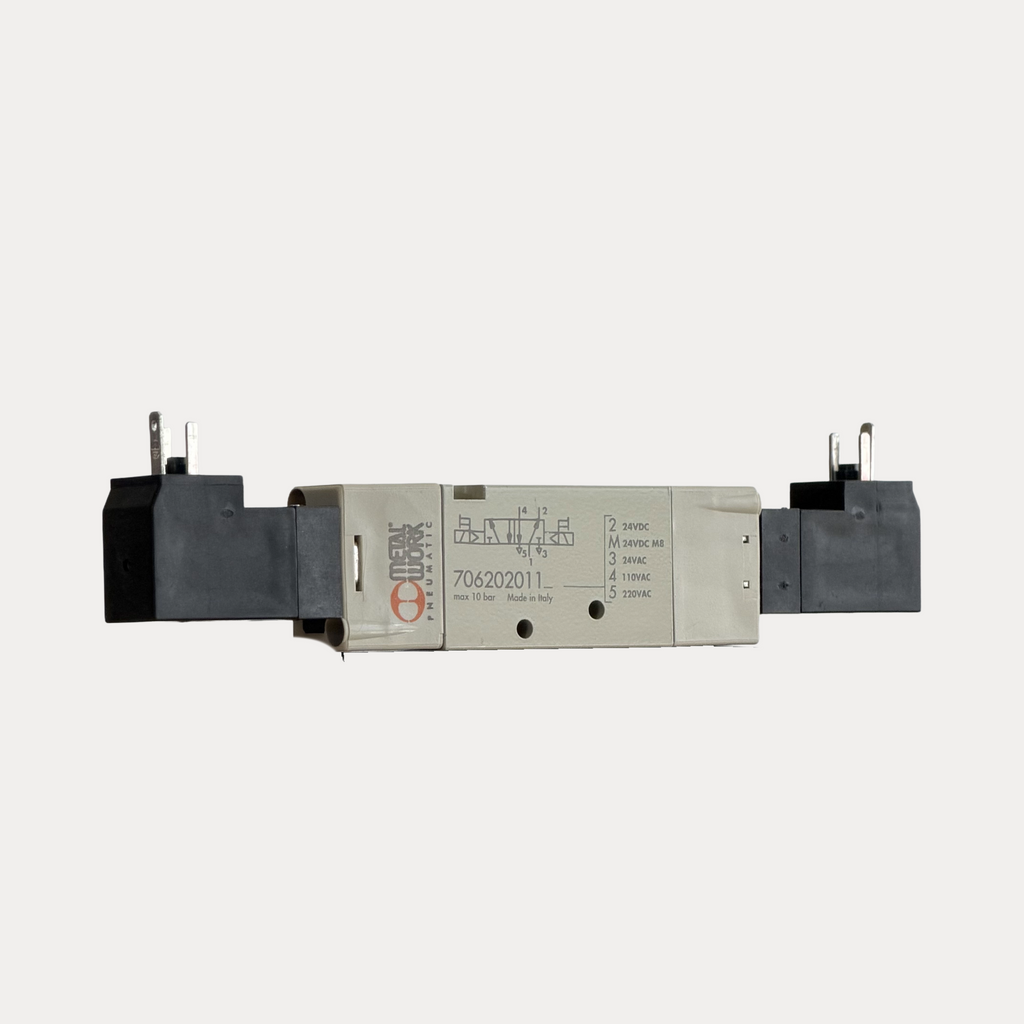 Valvulë Mach 16 elektro-pneumatike 1/8" 5/2 bistabile me dy bobina 24VDC