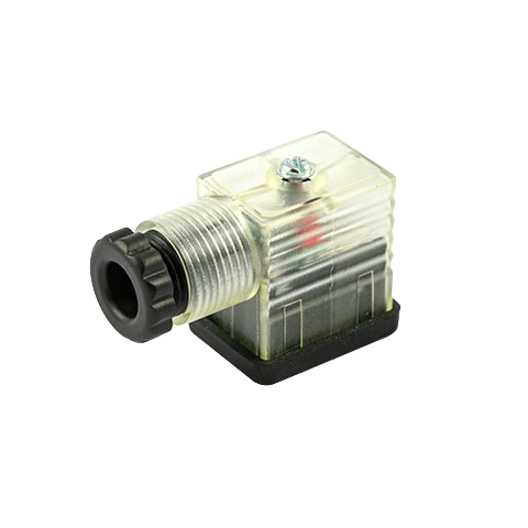 Konektor elektrik transparent me LED 24V për bobina 22mm